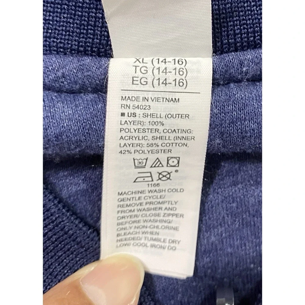 Old Navy Jacket Jersey Style Reversible Blue Red Size XL(14/16)